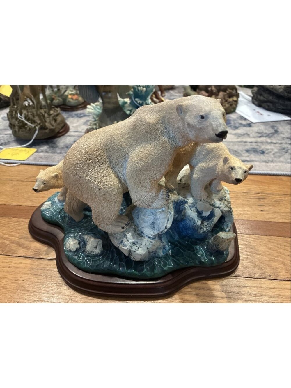 DANBURY MINT ARCTIC FAMILY NICK BIBBY POLAR BEAR STATUE VINTAGE SUPER RARE ARTIC
